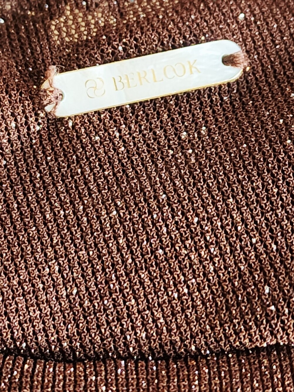 BERLOOK DARK COFFEE SHIMMER COVER UP SKIRT NWT WOMENS SIZE MEDIUM - Picture 12 of 16